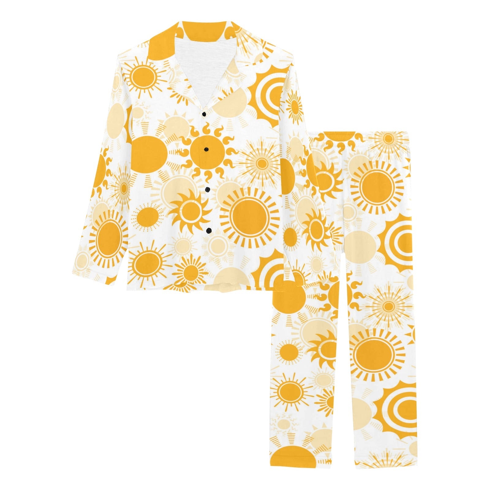 Sun design pattern Women's Long Pajama Set