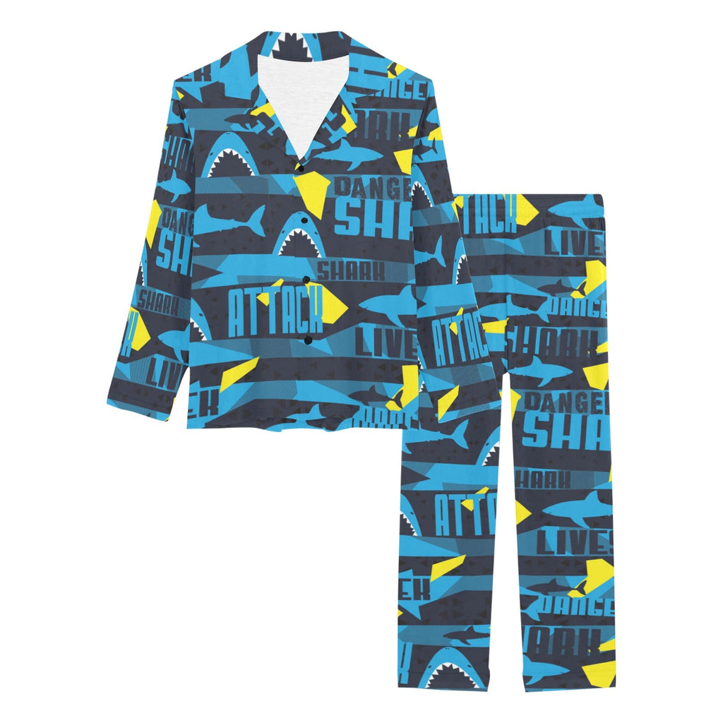 Shark dangerous Women's Long Pajama Set