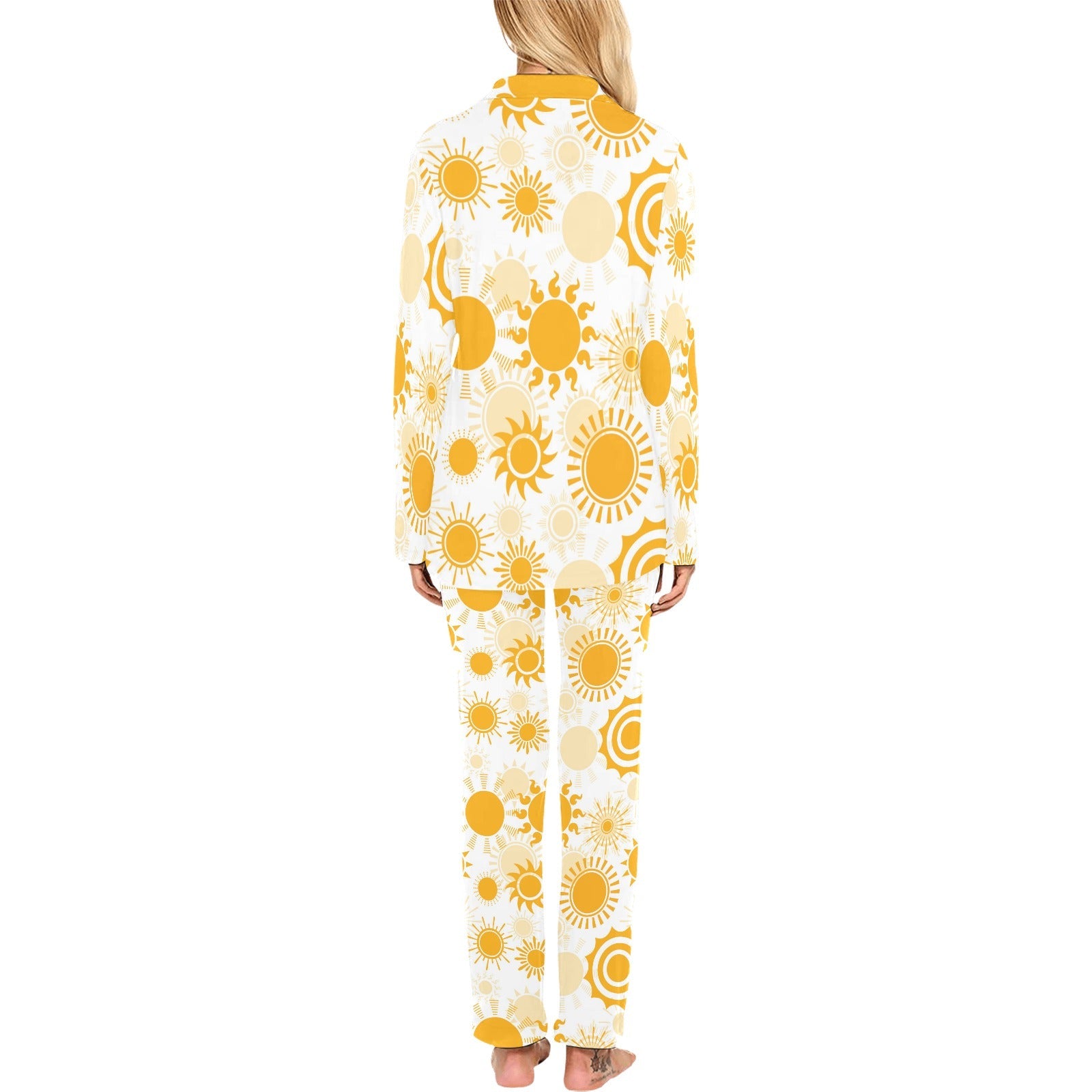 Sun design pattern Women's Long Pajama Set