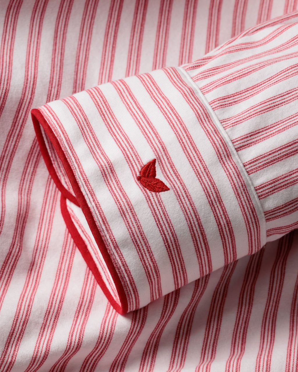 Men's Pima Pajama Set in Antique Red Ticking