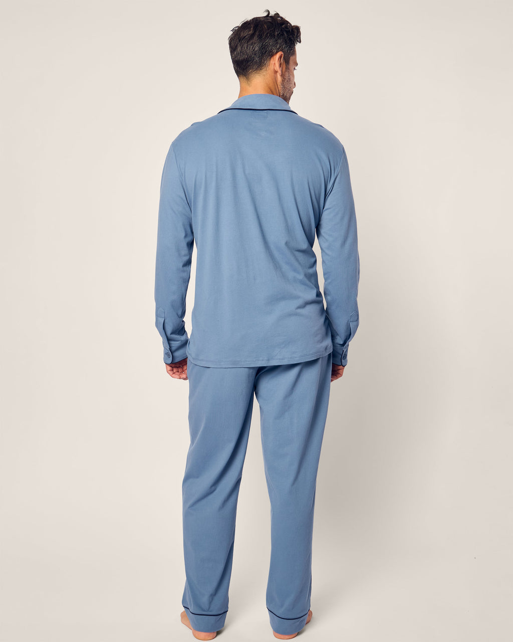 Men's Pima Pajama Set in Mystique Blue