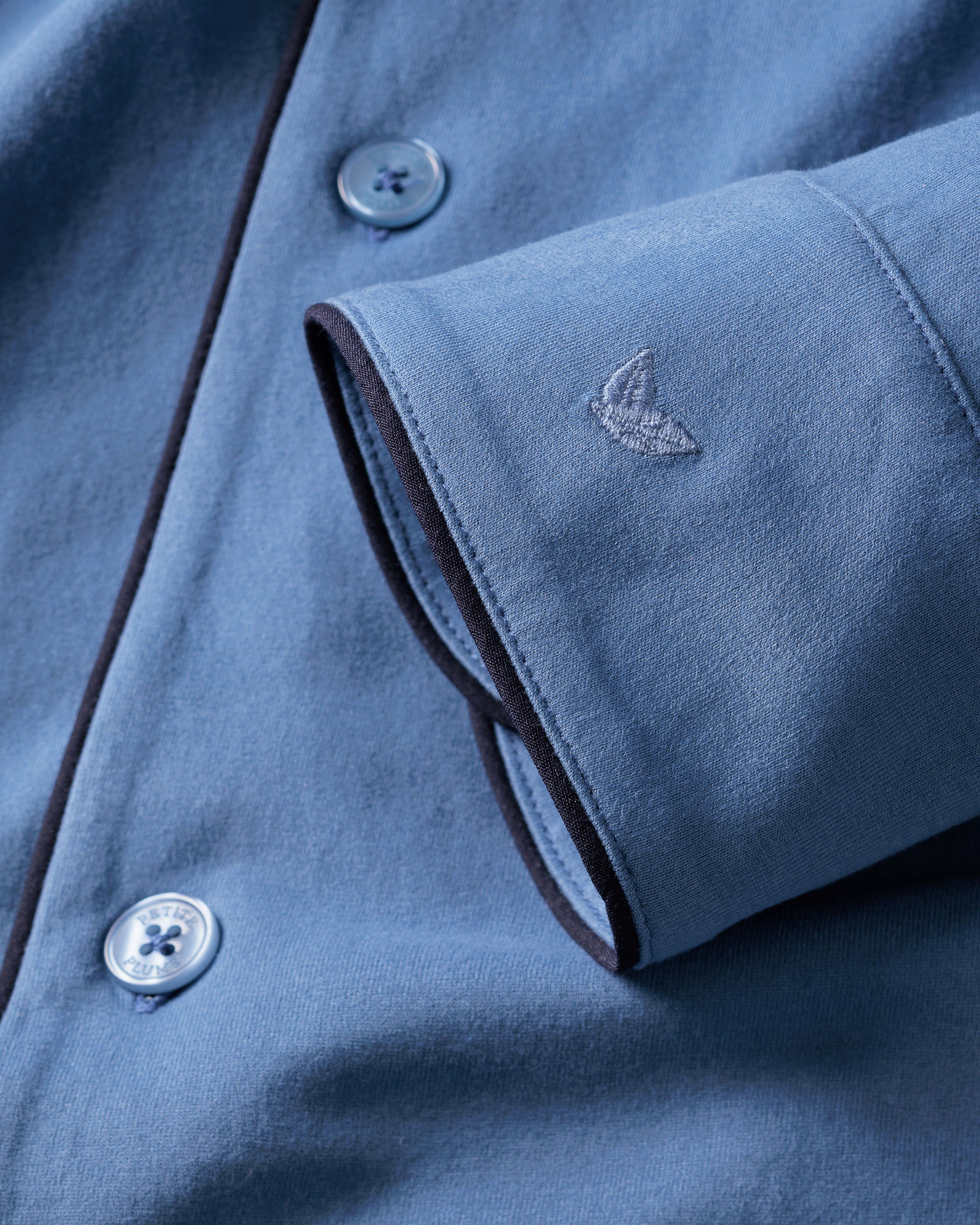 Men's Pima Pajama Set in Mystique Blue