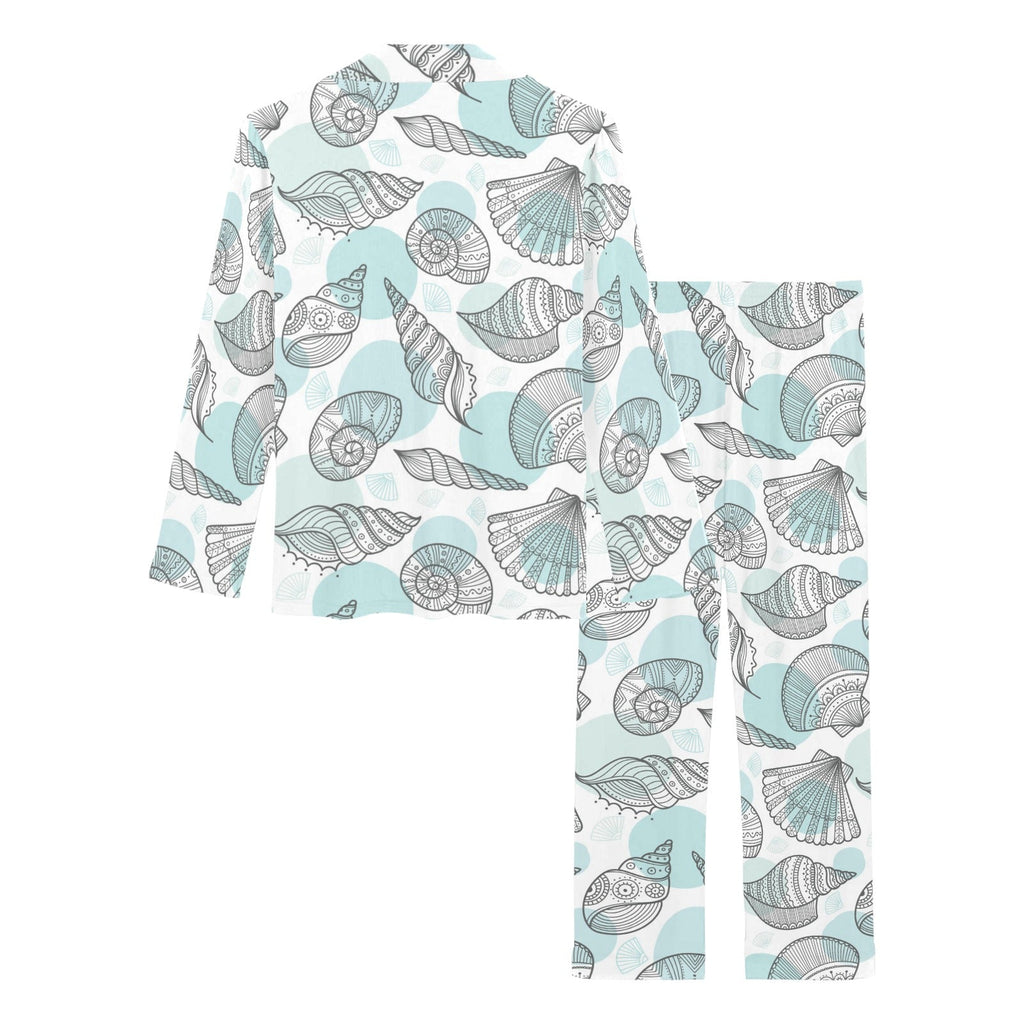 Shell polynesian tribal Women's Long Pajama Set