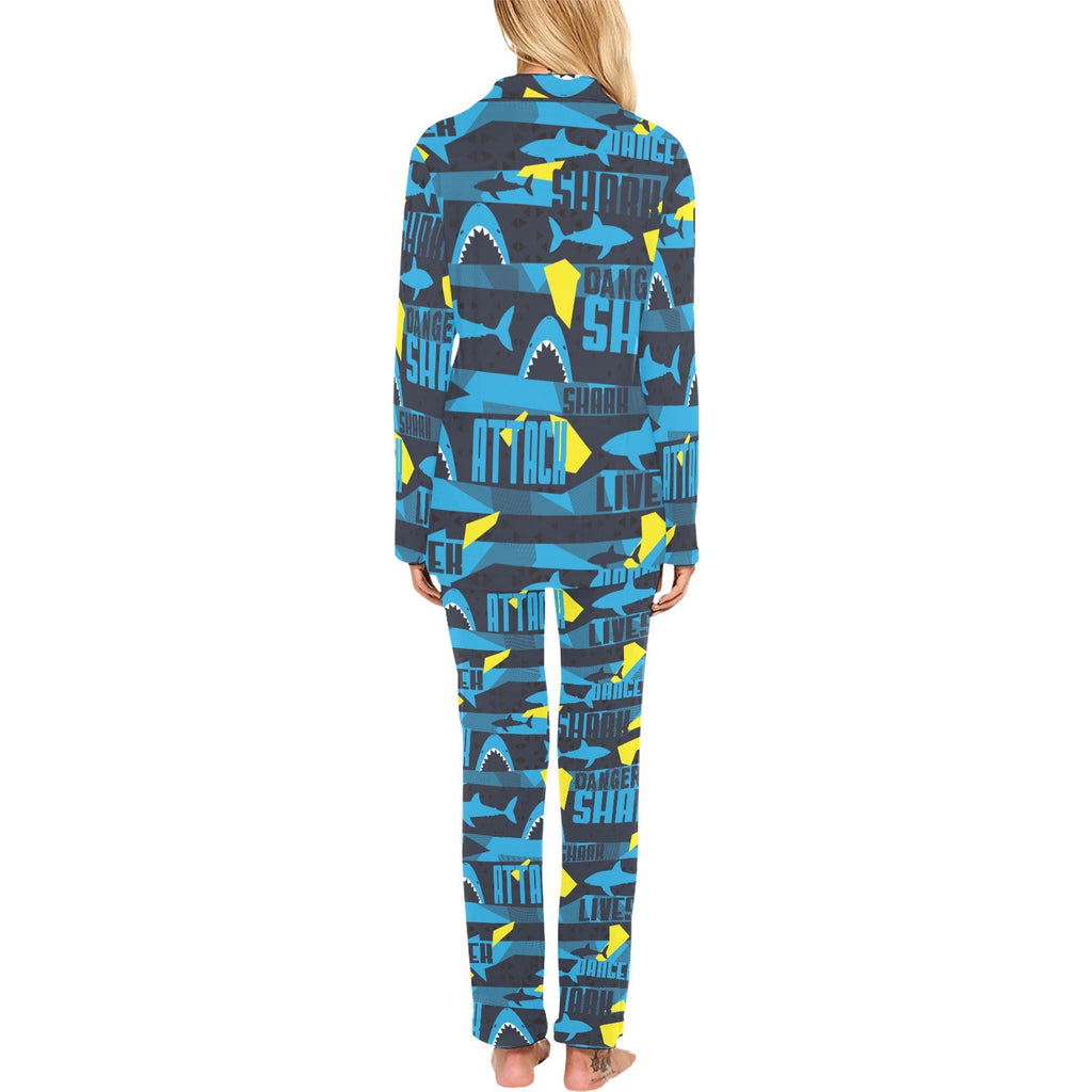 Shark dangerous Women's Long Pajama Set