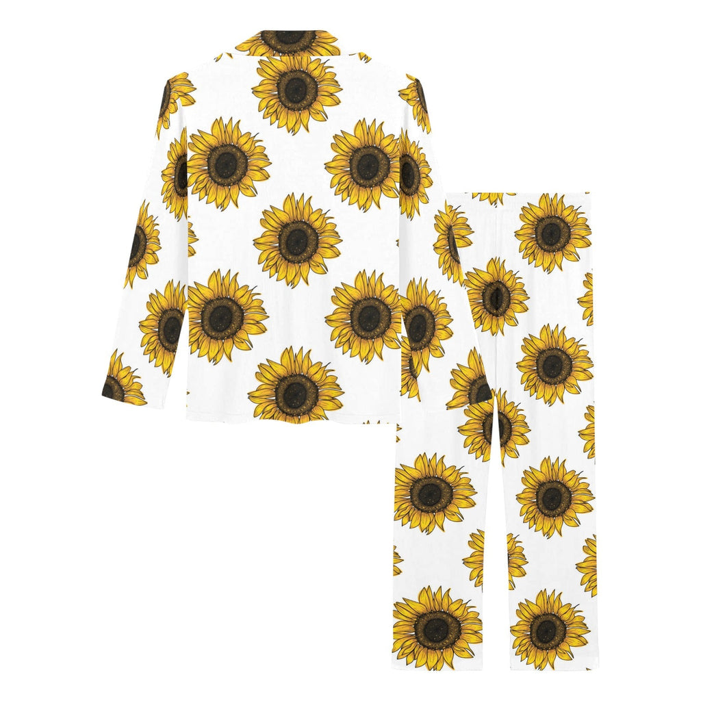 sunflowers design pattern Women's Long Pajama Set