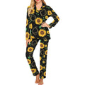 sunflower golden polygonal shapes Women's Long Pajama Set