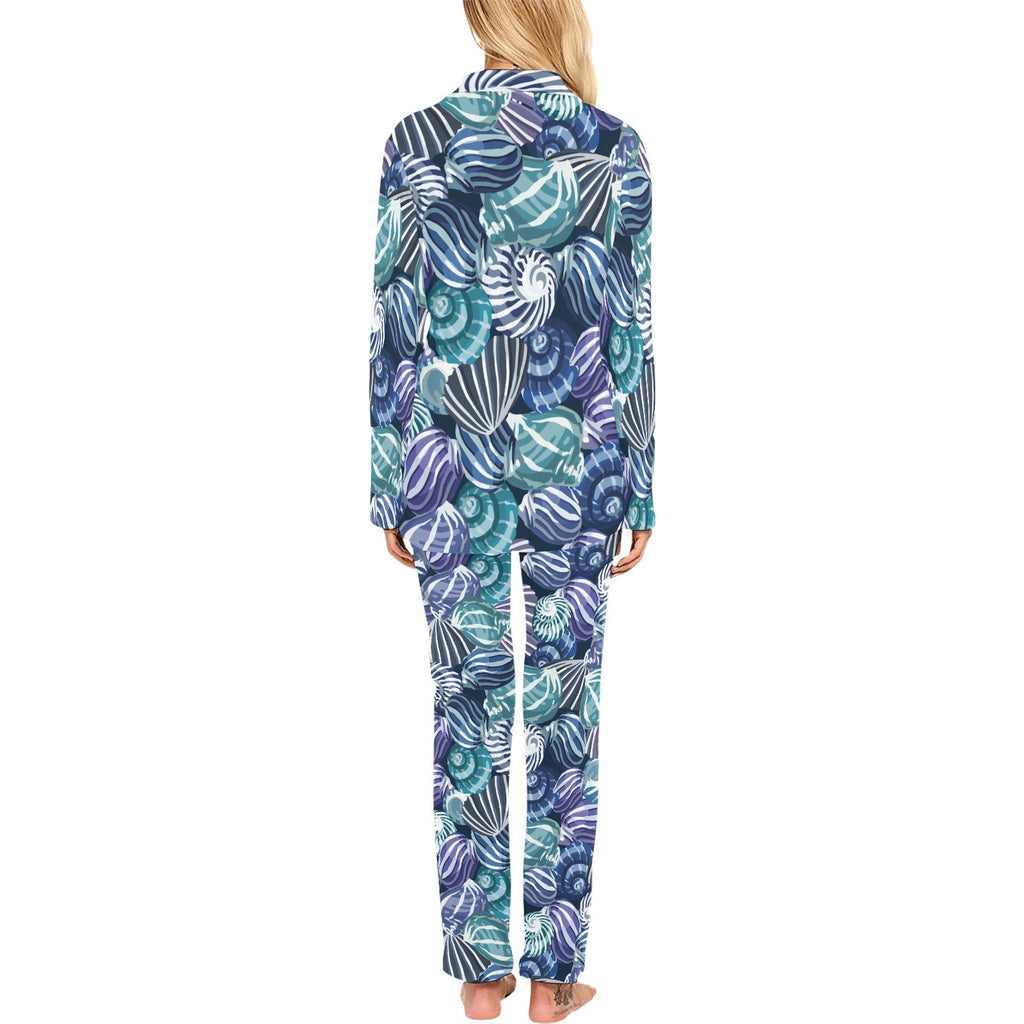 Shell design pattern Women's Long Pajama Set